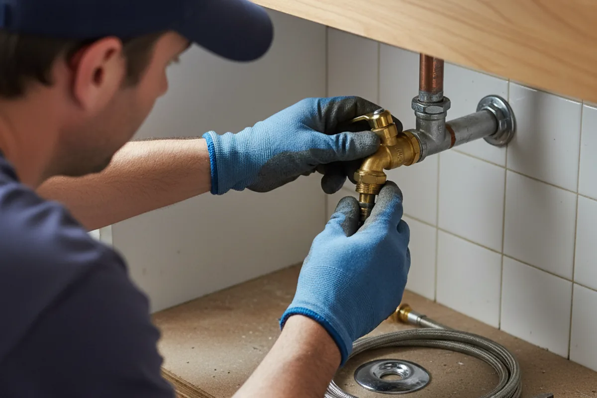 Shutoff valve and fitting work during Well Pump Repair in Three Springs